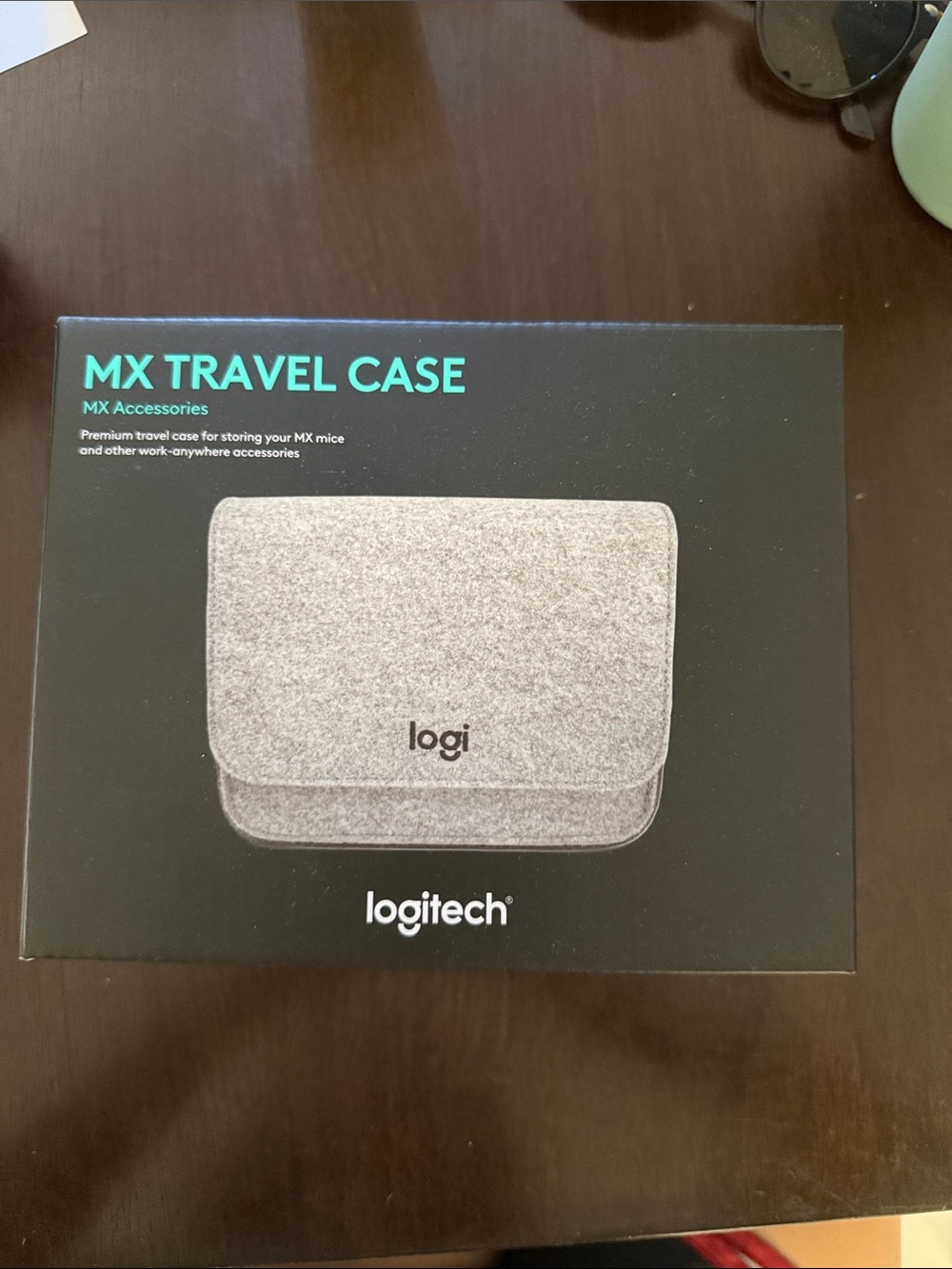 Logitech MX Travel Case - Light Gray Felt Carry Pouch